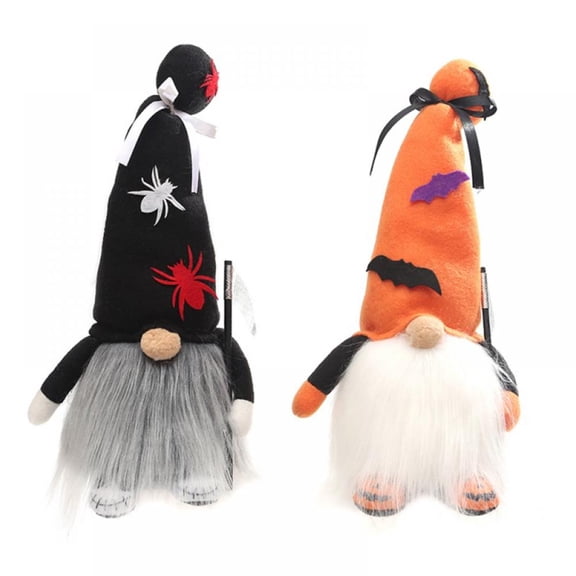 Handmade Tomte Swedish Gnome Halloween Gnomes Scandinavian Gnomes Plush Elf Dwarf Home Household Table Shelf Decor Ornaments Unique Gifts for Farmhouse Halloween Fall Thanksgiving 13" Set of 2