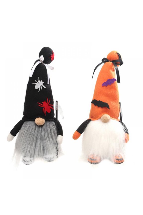 Handmade Tomte Swedish Gnome Halloween Gnomes Scandinavian Gnomes Plush Elf Dwarf Home Household Table Shelf Decor Ornaments Unique Gifts for Farmhouse Halloween Fall Thanksgiving 13" Set of 2