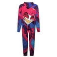 thumbnail image 5 of Hazbin Hotel Men's Hooded Jumpsuit - Zip Up One Piece Pajamas Soft Cozy Winter Warm Plush Loungewear, 5 of 8