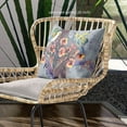 thumbnail image 2 of Hummingbird Love Indoor/Outdoor Pillow with Removable Cover in Brown Blue Gray20x20, 2 of 5
