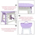 thumbnail image 4 of FUTUREORYY Lot de 1 Tabouret Pliable Violet Rectangulaire pour Randonnée Pêche Voyage, 4 of 5