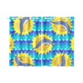 thumbnail image 3 of MKHERT Blue Sea And Dolphin Window Curtains Kitchen Curtain Room Bedroom Drapes Curtains 26x39 inch, 2 Piece, 3 of 3