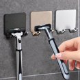 thumbnail image 1 of Soporte para maquinilla de afeitar para hombre, sin perforaciones, gancho de almacenamiento, estante de pared, estante para maquinilla de afeitar para baño, accesorios de pared para cocina, 3 uds. JM, 1 of 5