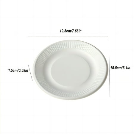 Bwiyojiz Kitchen & Dining Disposable Cane Bamboos Pulp Paper Plates Household BBQ Party Fruit Cake Pack of 10 Gifts for Family