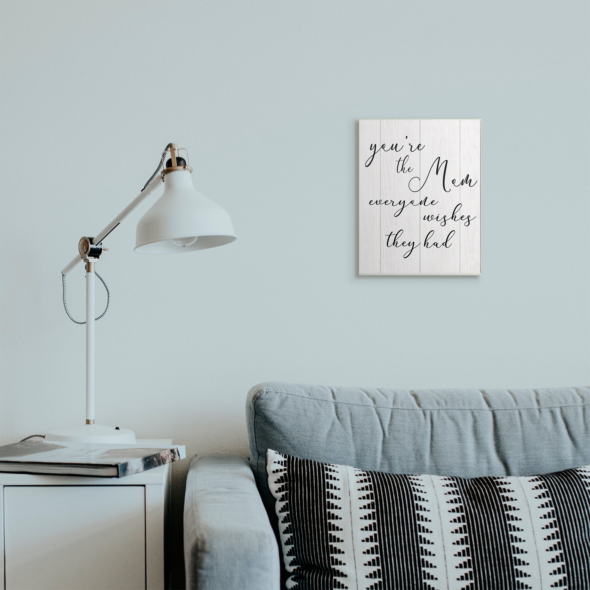 Stupell Industries You're the Mom Phrase Motivational Family Appreciation Wall Plaque, 10 x 15, Design by Daphne Polselli