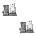 thumbnail image 1 of VONKY Retro Style Pencil Holder Hourglass Sand Timer Sandglass Birthday Table Silver 2PCS, 1 of 1