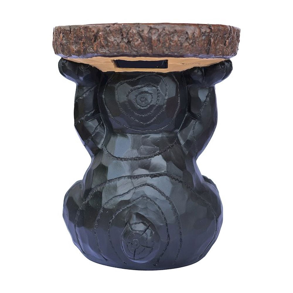Bear Statue Plant Stand w/Solar Light