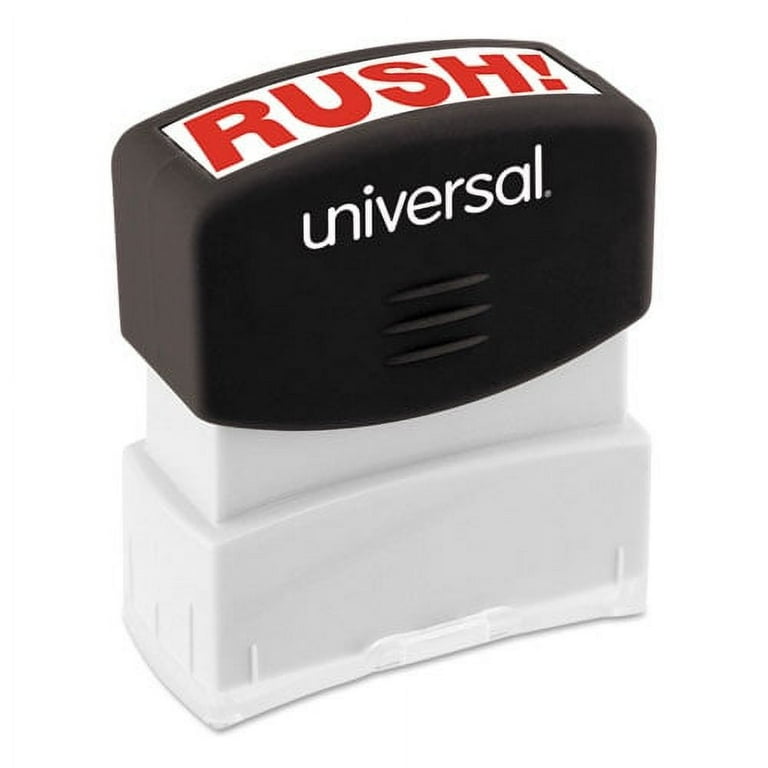 Message Stamp, RUSH, Pre-Inked One-Color, Red Message Stamp, RUSH, Pre-Inked One-Color, Red