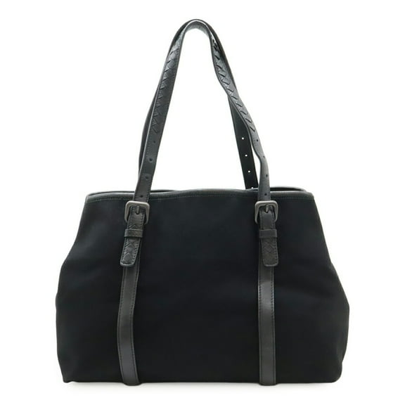 Pre-Owned BOTTEGA VENETA Bottega Veneta Vernice Tote Bag Canvas Leather Black 256763 (Good)