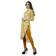 thumbnail image 5 of Moomaya Cotton Knee Length Kurta Summer Printed Roll Up Sleeves Kurtis For Women, 5 of 7