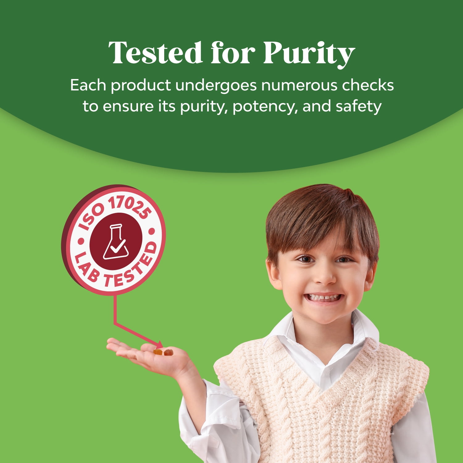 Natures Craft Kids Multivitamin Gummies with Vitamin A, C, E, and D for Immune Support, 120 Ct