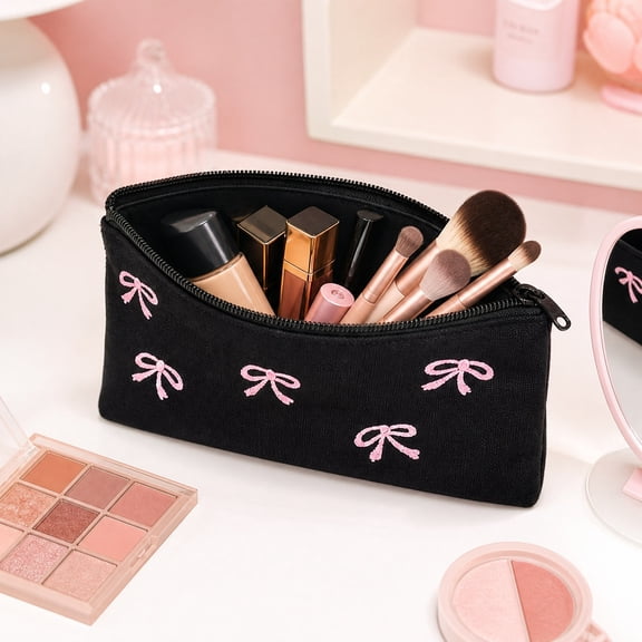 Dvumao Makeup Bag, Small Cosmetic Pouch with Zipper for Travel and Home, Lightweight and Portable
