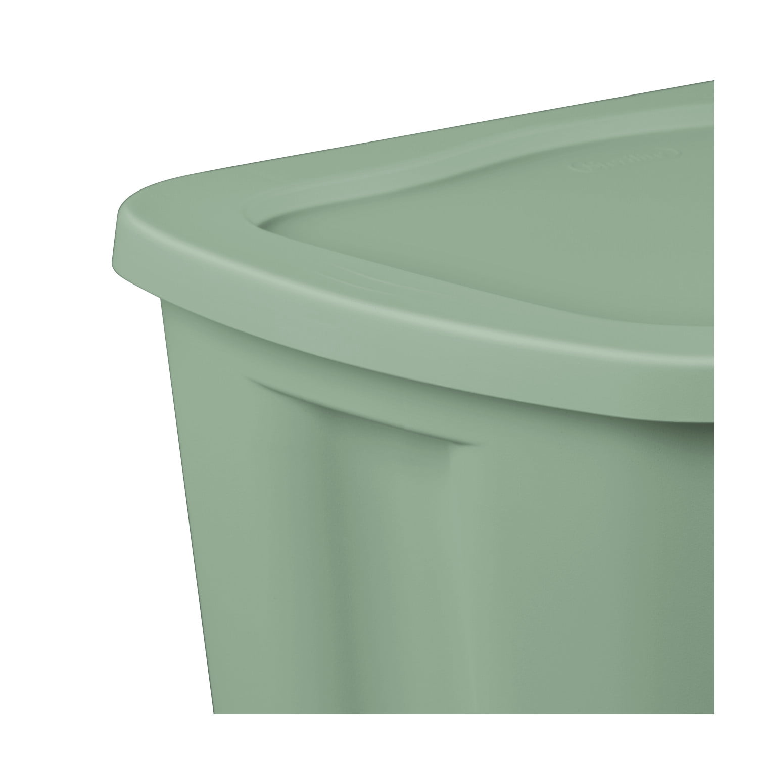 Sterilite Large Storage Bin, 18 Gallon Durable Plastic Storage Tote with Snap-On Lid , Green, 8 Pack