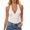 White, variant on Kingdiese Womens Bodysuits For Summer V Neck Backless Tank Top Fashion Belted Wide Leg Jumpsuit Romper, Size XS