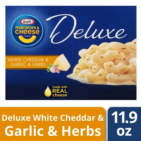 Kraft Deluxe White Cheddar Garlic Herb Macaroni Cheese Dinner Kraft Deluxe White Cheddar Garlic Herb Macaroni Cheese Dinner 11 9 Oz Box