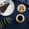 thumbnail image 6 of FMSHPON Happy Thanksgiving Plaid Truck Gnome and Pumpkins Set of 8 Round Coaster for Drinks, Absorbent Ceramic Stone Coasters Cup Mat with Cork Base for Home Kitchen Room Coffee Table Bar Decor, 6 of 6