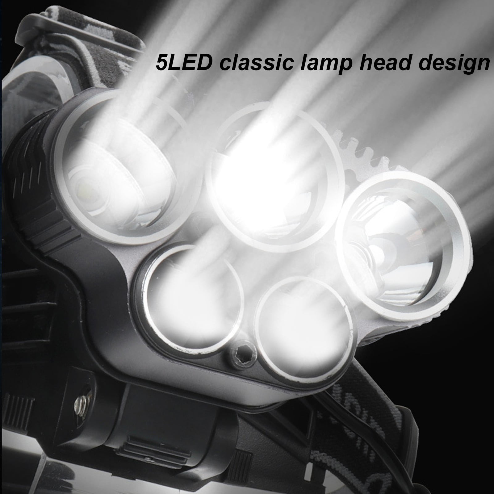 25000lm Bright USB Rechargeable Headlamp LED Headlight for Outdoor Camping Hiking Running Fishing Night Work