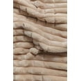 thumbnail image 3 of Merinos Modern Line 3 Piece Double Blanket Set Mocha, 3 of 3