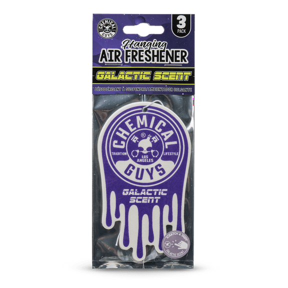 Chemical Guys Hanging Air Freshener 3-pack, Galactic Scent