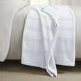 thumbnail image 6 of Lightweight Breathable 100% Cotton Knit Blanket – All-Season Bed Blanket – Twin Size – White, 6 of 8