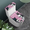 thumbnail image 2 of HELLHERO Cat and Skull Pattern Toilet Lid Dust Cover Set with Soft Pack of 2 Toilet Seat Cover Replacement 17x21 Inches for Fits All Toilet Shapes, 2 of 8
