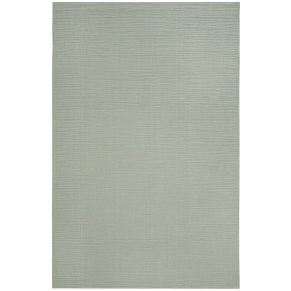 SAFAVIEH Courtyard Alana Contemporary Indoor/Outdoor Area Rug, 5'3" x 7'7", Aqua/Cream