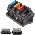 thumbnail image 2 of Fuse Car 4 Way Circuit Standard ATO Blade Fuse Box Block Holder 12V/24V+4 Way Fuse, 2 of 6