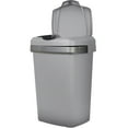 thumbnail image 7 of Hefty Kitchen Trash Can, 12.1 Gallon Plastic Touch Top Garbage Bin with Push Button Lid, Gray, 7 of 7