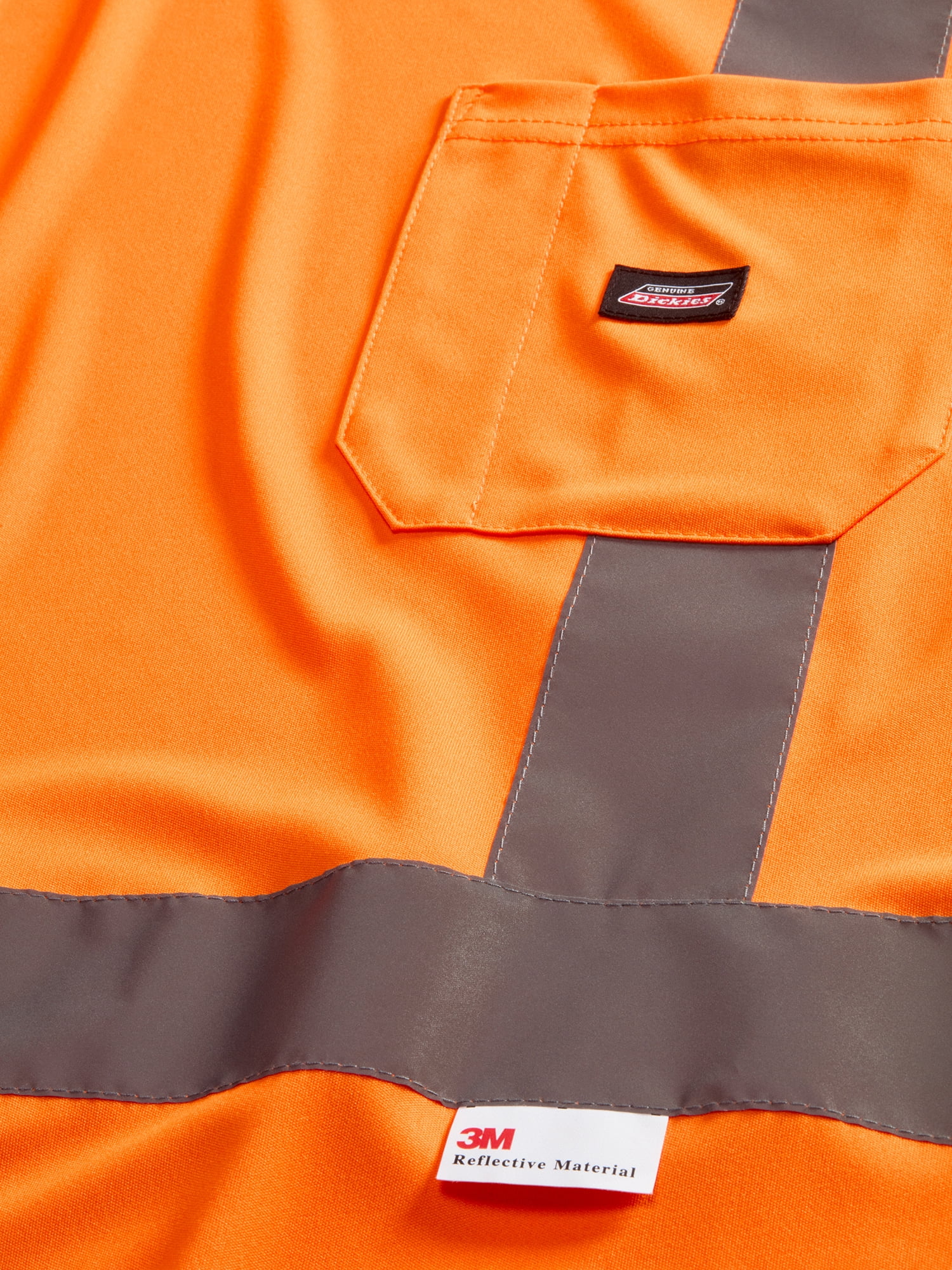 Genuine Dickies Hi-Vis Synthetic Work Vest, 3M Scotchlite Reflective Taping, ANSI Class 2