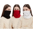 thumbnail image 1 of LinYooLi 3PCS Winter Neck Warmer Neck Gaiter Fleece Skiing Cycling Windproof Balaclava Scarf For Men Women, 1 of 7