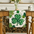 thumbnail image 2 of Sm:)e Watercolor Shamrock St. Patrick's Day Table Runner 13 x 48 Inch, 2 of 7