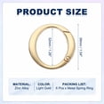 thumbnail image 2 of Uxcell Round Shaped Spring Snap Keychain Clip, 6 Pcs Metal Trigger Keychain Hook for Purses Wallet Belts Hardware Light Gold 39 mm, 2 of 7