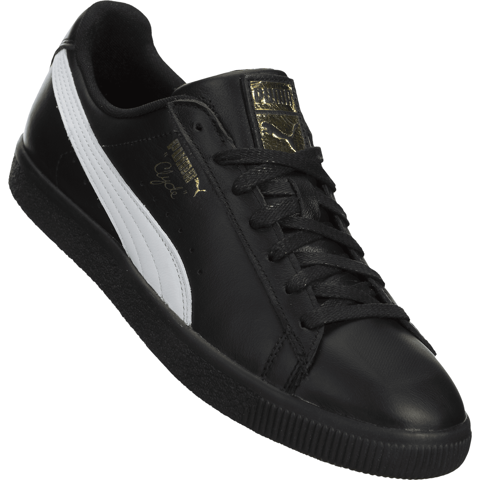puma clyde black leather