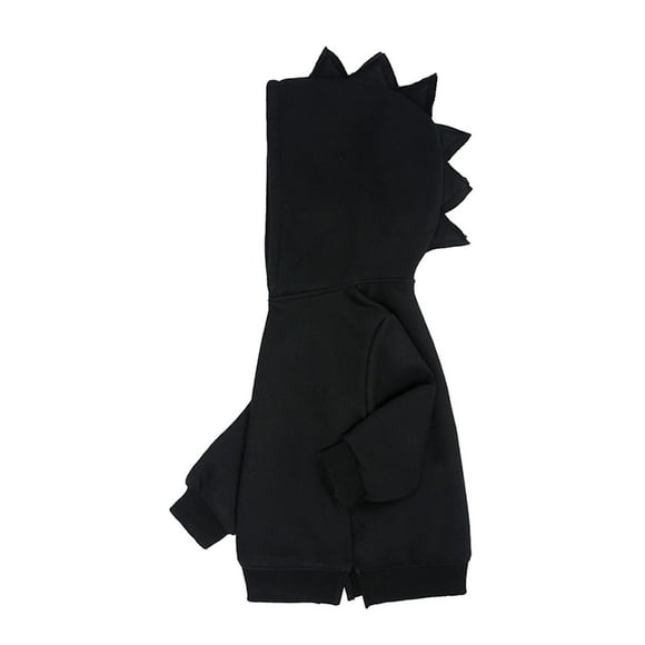 Abrigo de invierno Odeerbi para Niños pequeños Chaquetas sudaderas con capucha Dino Baby Hoody negro