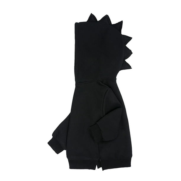 Abrigo de invierno Odeerbi para Niños pequeños Chaquetas sudaderas con capucha Dino Baby Hoody negro