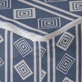 thumbnail image 4 of Abstract Rectangle Pouf, Traditional Rhombus Pattern Composed of Concentric Squares and Stripes, Under Desk Foot Stool for Living Room Office with Cover, 25", Night Blue Pale Grey, by Ambesonne, 4 of 4