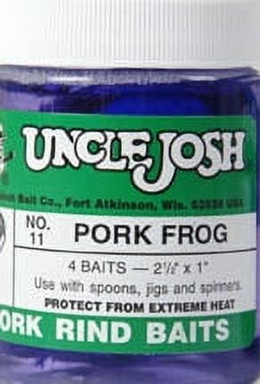 Uncle Josh Preserved Bait Imitator Frog 2.5 Pork Frog 3pk