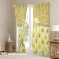thumbnail image 3 of Feelyou Yellow High Heel Curtains 2-Pack (52x84), Girls Sequin Diamond Window Curtains, 3 of 6