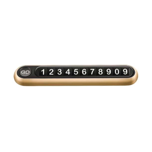 Kenally Tarjeta de número temporal, placa de números de coche de madera, combinación aleatoria, pegatina de Metal, señal luminosa de Type2 NO2