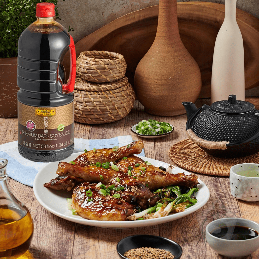 Lee Kum Kee Premium Dark Soy Sauce 59 fl. oz. - 6/Case