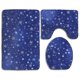 thumbnail image 1 of ABPHQTO Universo Bling Juego de alfombras de baño de 3 piezas Alfombra de baño Alfombra de contorno y tapa de inodoro, 1 of 2