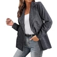 thumbnail image 1 of IMENGL Fall winter solid color corduroy cardigan jacket, Gray L, Size M-3XL, 1 of 4