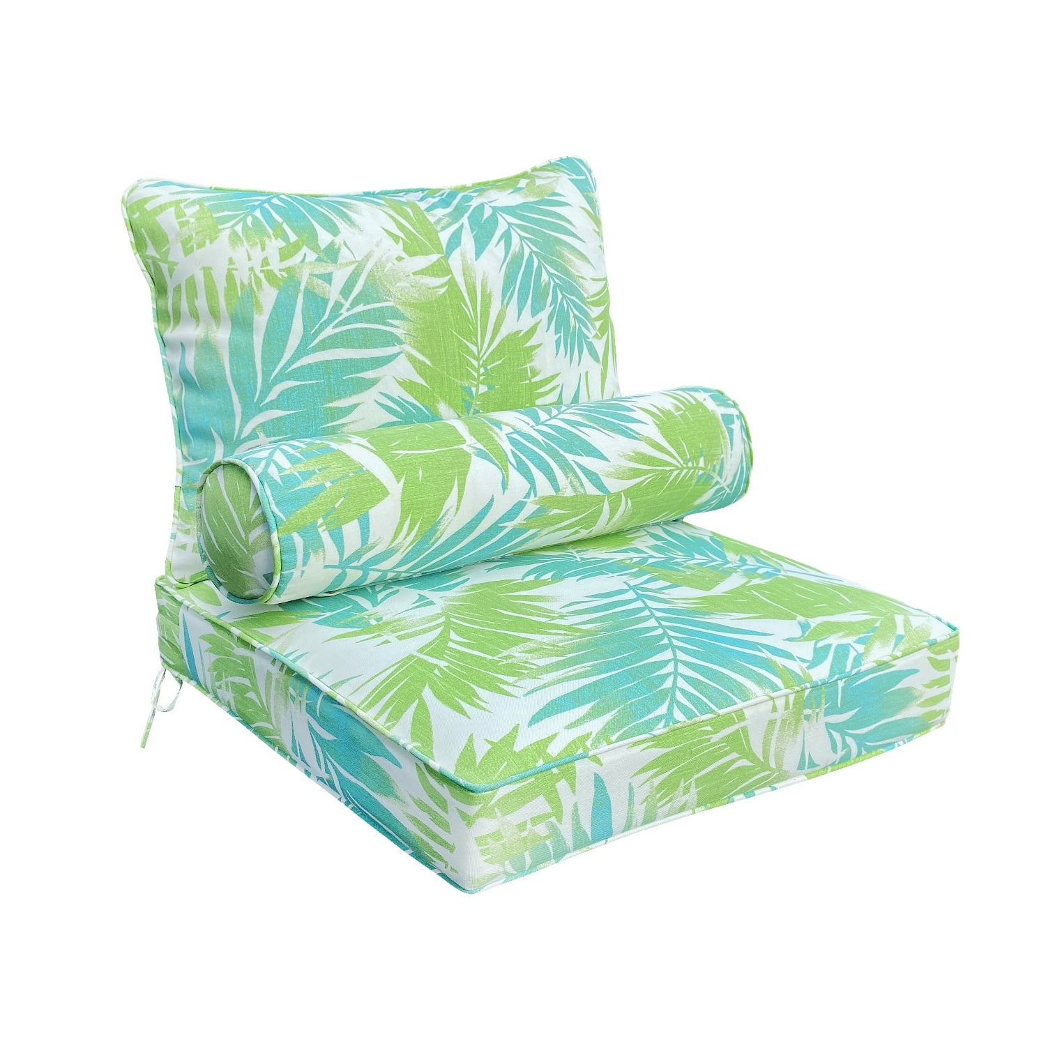 Outdoor Waterproof Decorative Deep Seat Cushions Set for Patio Furniture, Fade Resistant Patio