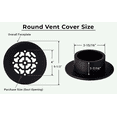 thumbnail image 3 of Achtek 4" Duct Opening Solid Cast Aluminum Round Grille ( 5-1/2" Round Overall) | Powder Coated Black- With Holes for Wall / Ceiling, 3 of 11