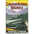 thumbnail image 2 of Art.com Canadian National Railways Poster Showing a Steam Engine Train in Canada Stretched Canvas Print Wall Art, 16" x 24", 2 of 4