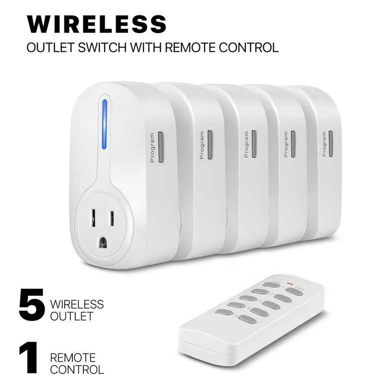 Wireless Remote Control Plug Outlet With Remote On Off Switch (5