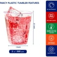 thumbnail image 2 of 500 Pack 2 oz Plastic Shot Glasses Clear Disposable Plastic Cups Heavy-duty Party Glasses, Disposable Cups for Thanksgiving Christmas Halloween Party, 2 of 7