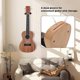 thumbnail image 3 of Guitar Wall Mount Holder with Humidity Monitoring Guitar Hanger Hook for Acoustic, Electric, Ukulele, Bass with 5 Picks, 3 of 5