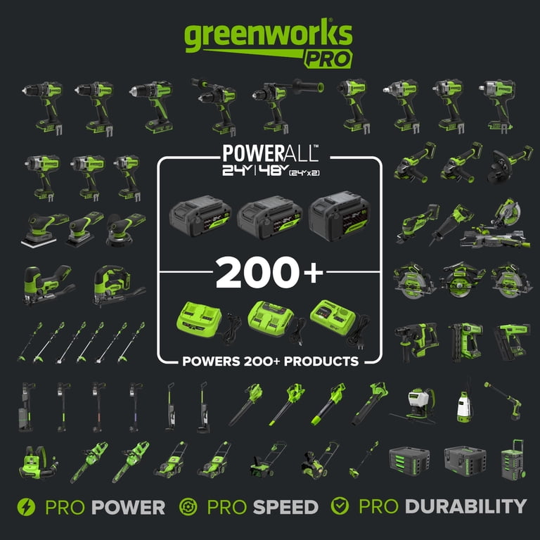 Greenworks Pro PowerAll 24V Brushless Random Orbit Sander, Tool