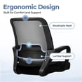 thumbnail image 5 of CELTOSS Ergonomic Home Office Chair, Mid Back Lumbar Support Desk Chair, Adjustable Height with Armrests for Adults, Black, 5 of 14